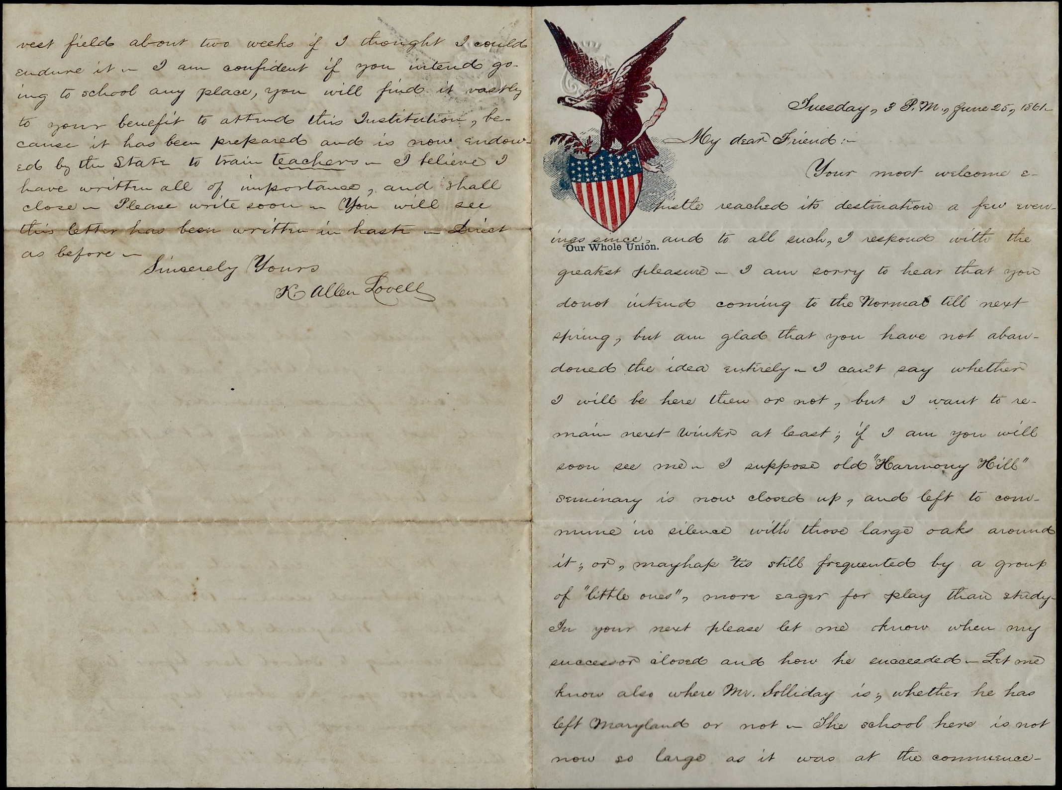 1861: Kenzie Allen Lovell to his Friends | Spared & Shared 23
