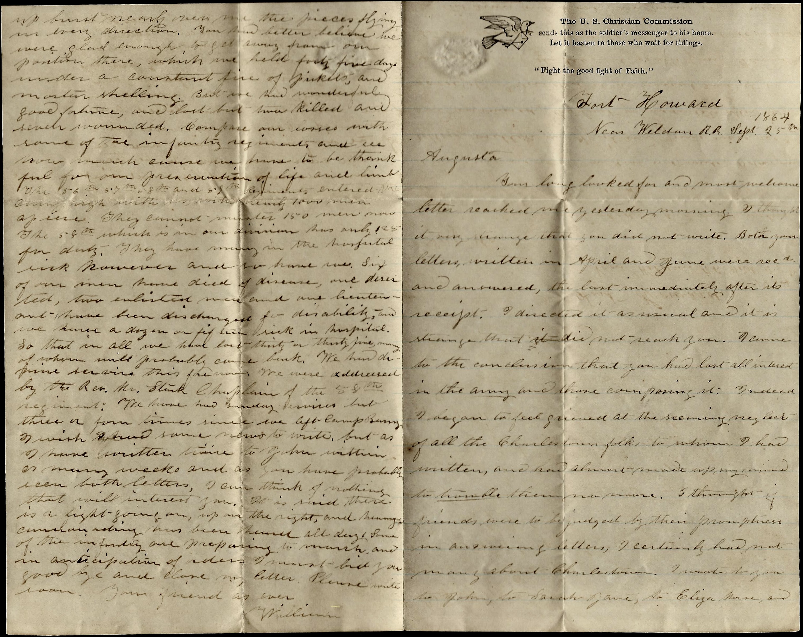 1864: Unidentified William to Adeline Augusta Fifield | Spared & Shared 23
